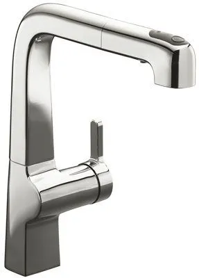 Kohler Evoke Kitchen Faucet With 9 In. Pullout Spout' Polished Chrome