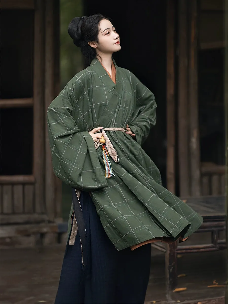 Lin Ting 林听 Southern Song Dynasty Daily Commoner's Unisex Changshan & Trousers Set