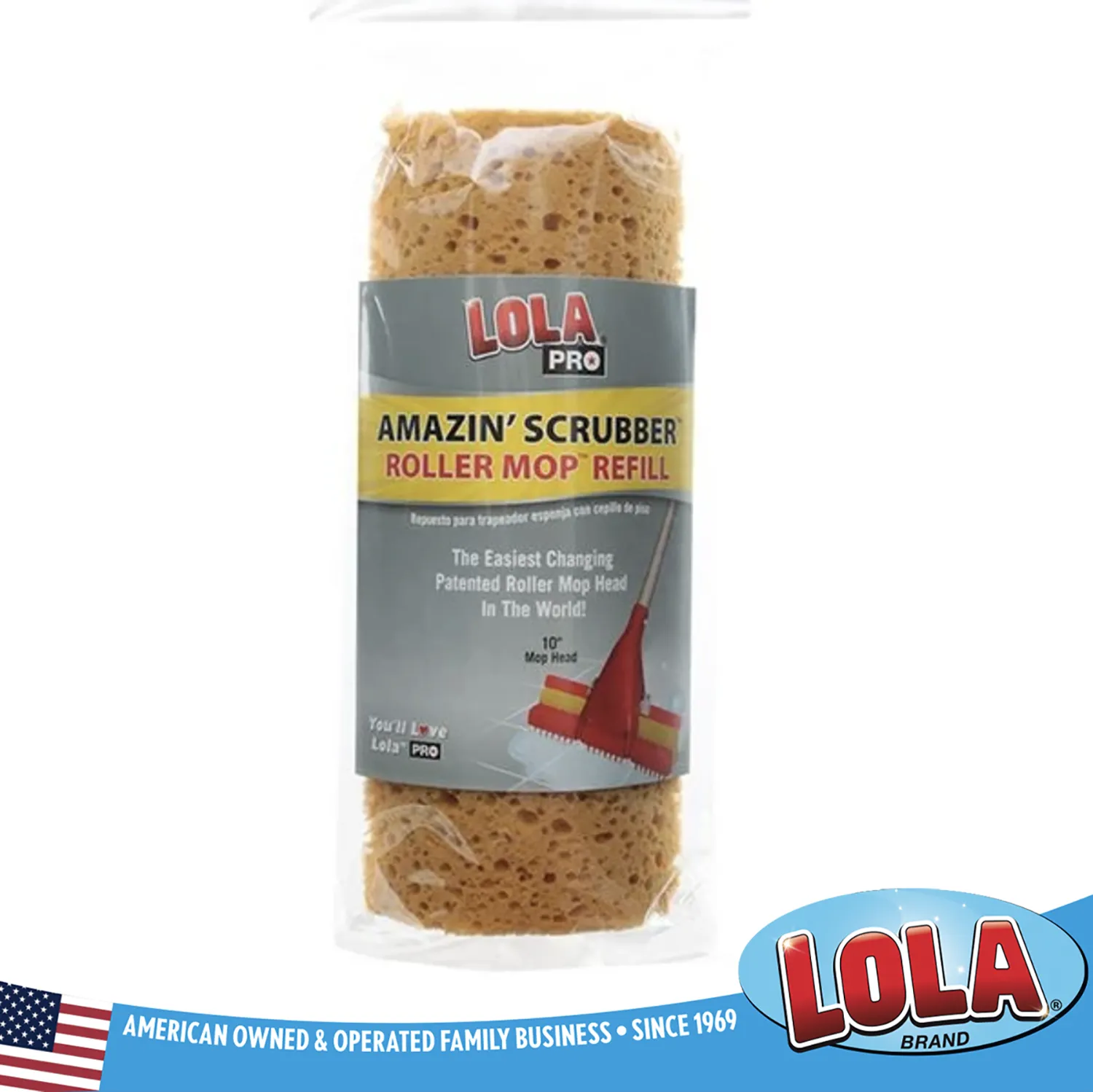 Lola Pro Amazin' Sponge & Scrubber Roller Mop Refill