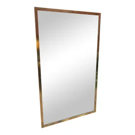 Mid Century Square Wall Mirror, Italy 1950s