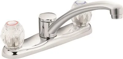 Moen Chateau Kitchen Faucet With Two Handls And Low Arc' Chrome' Lead Free