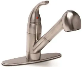 Premier Caliber Kitchen Faucet With Single Handle And Pull-Out Spray Spout' Brushed Nickel' Lead Free