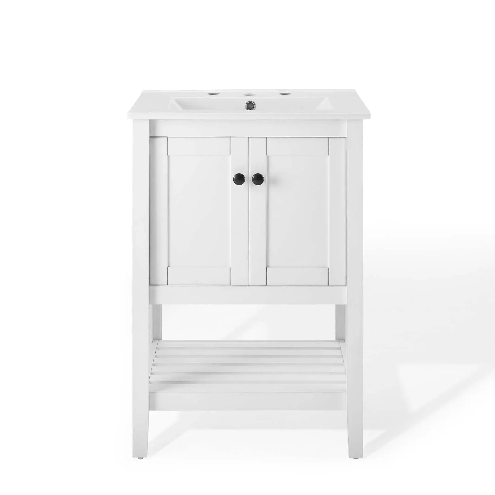 Prestige 24" Bathroom Vanity White White EEI-4246-WHI-WHI