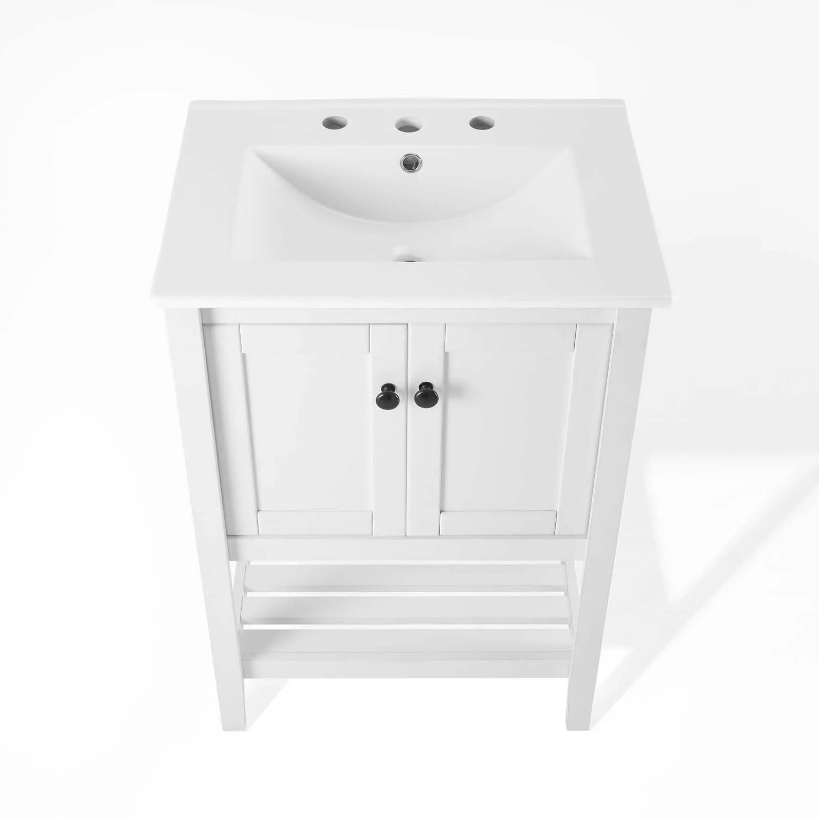 Prestige 24" Bathroom Vanity White White EEI-4246-WHI-WHI