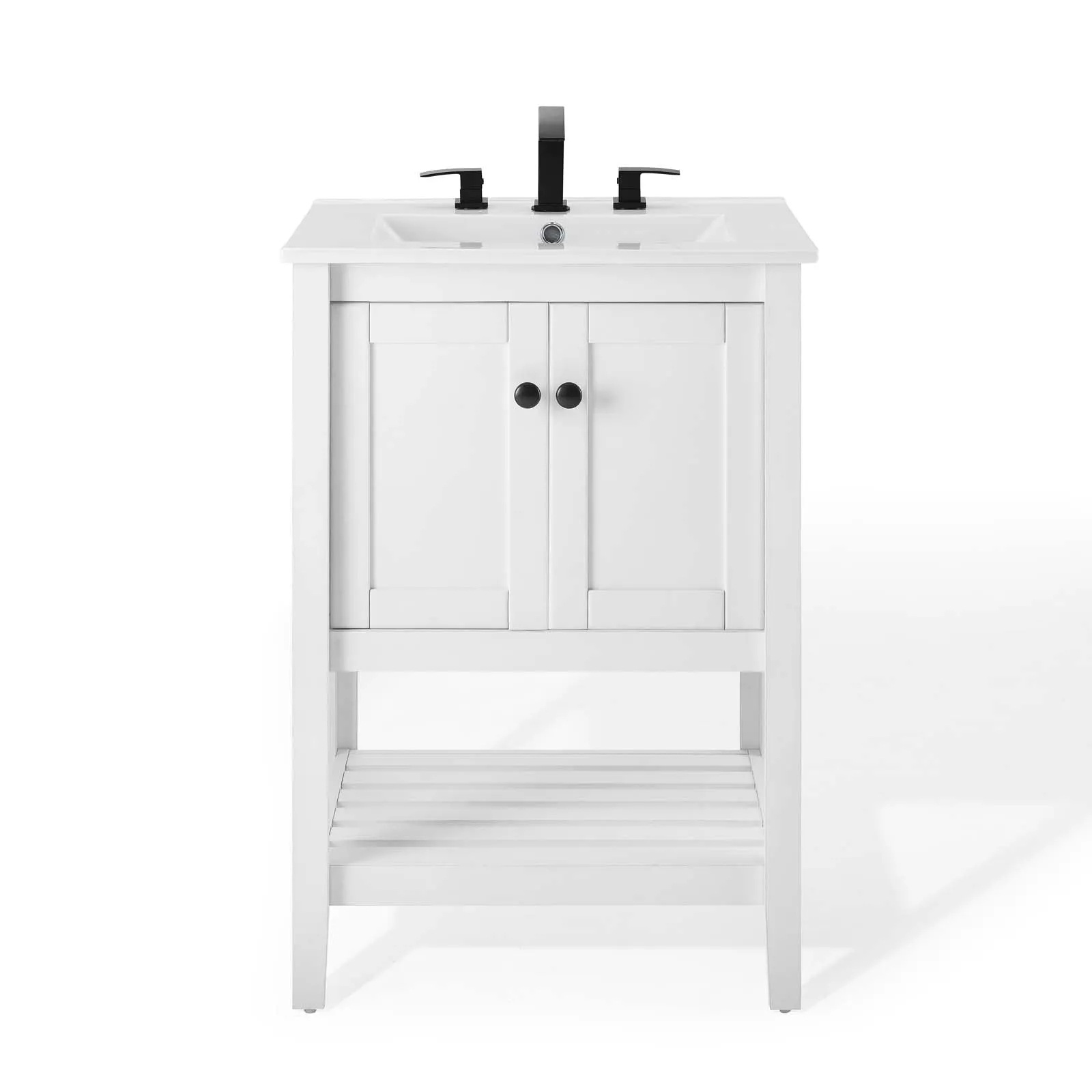 Prestige 24" Bathroom Vanity White White EEI-4246-WHI-WHI