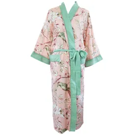 "Peach Blossom" Printed Cotton Ladies Dressing Gown