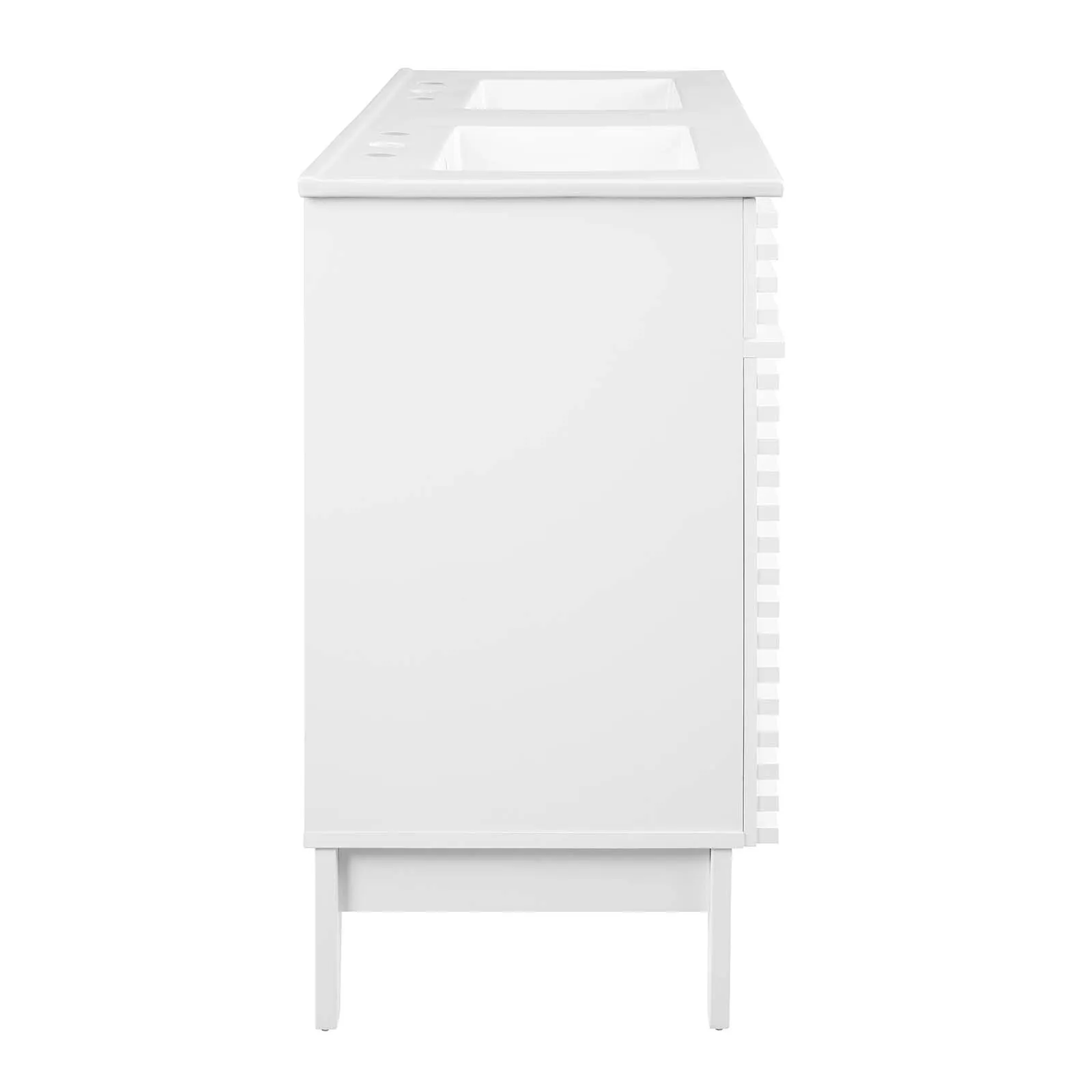 Render 48" Double Sink Bathroom Vanity White White EEI-4441-WHI-WHI