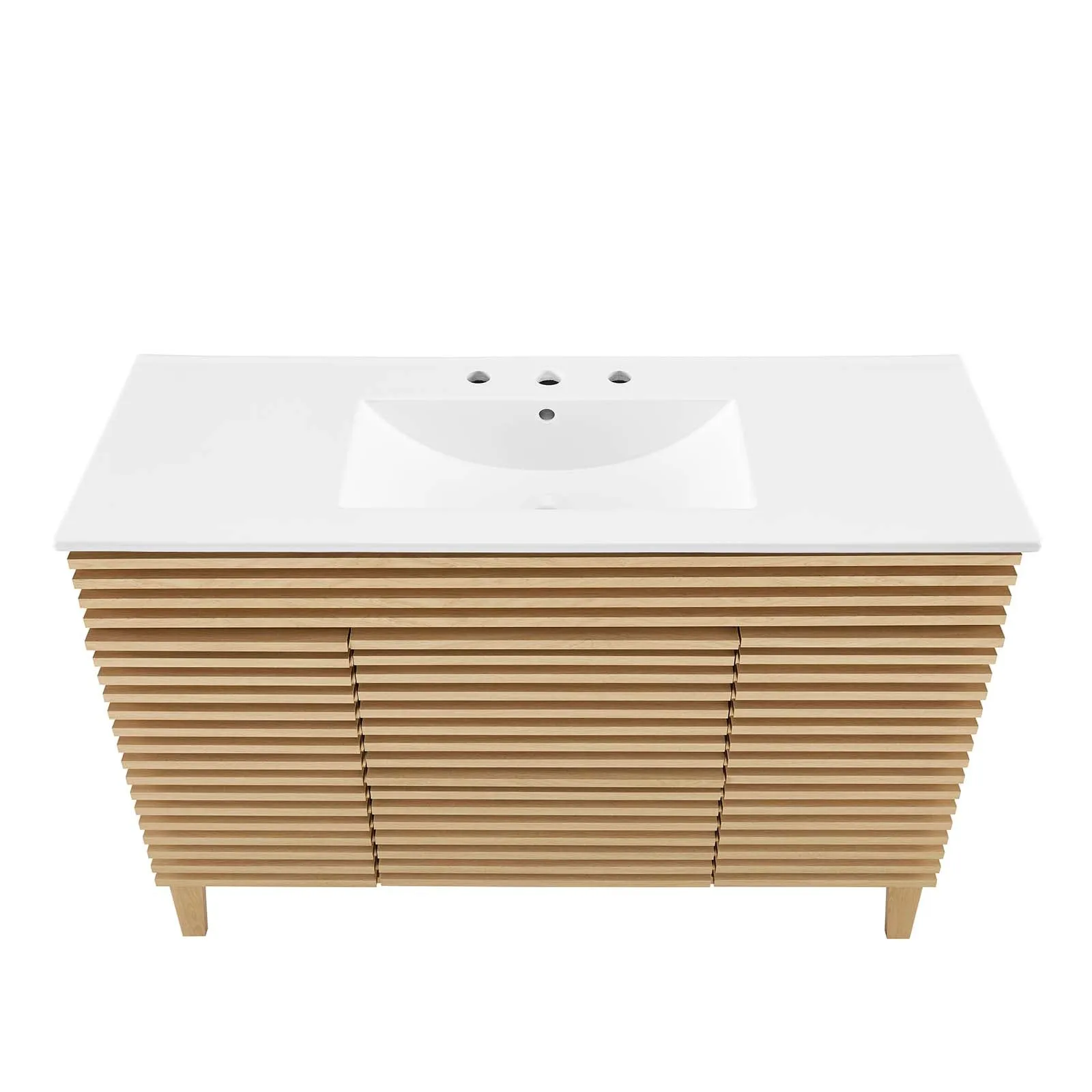 Render 48" Single Sink Bathroom Vanity Oak White EEI-4439-OAK-WHI