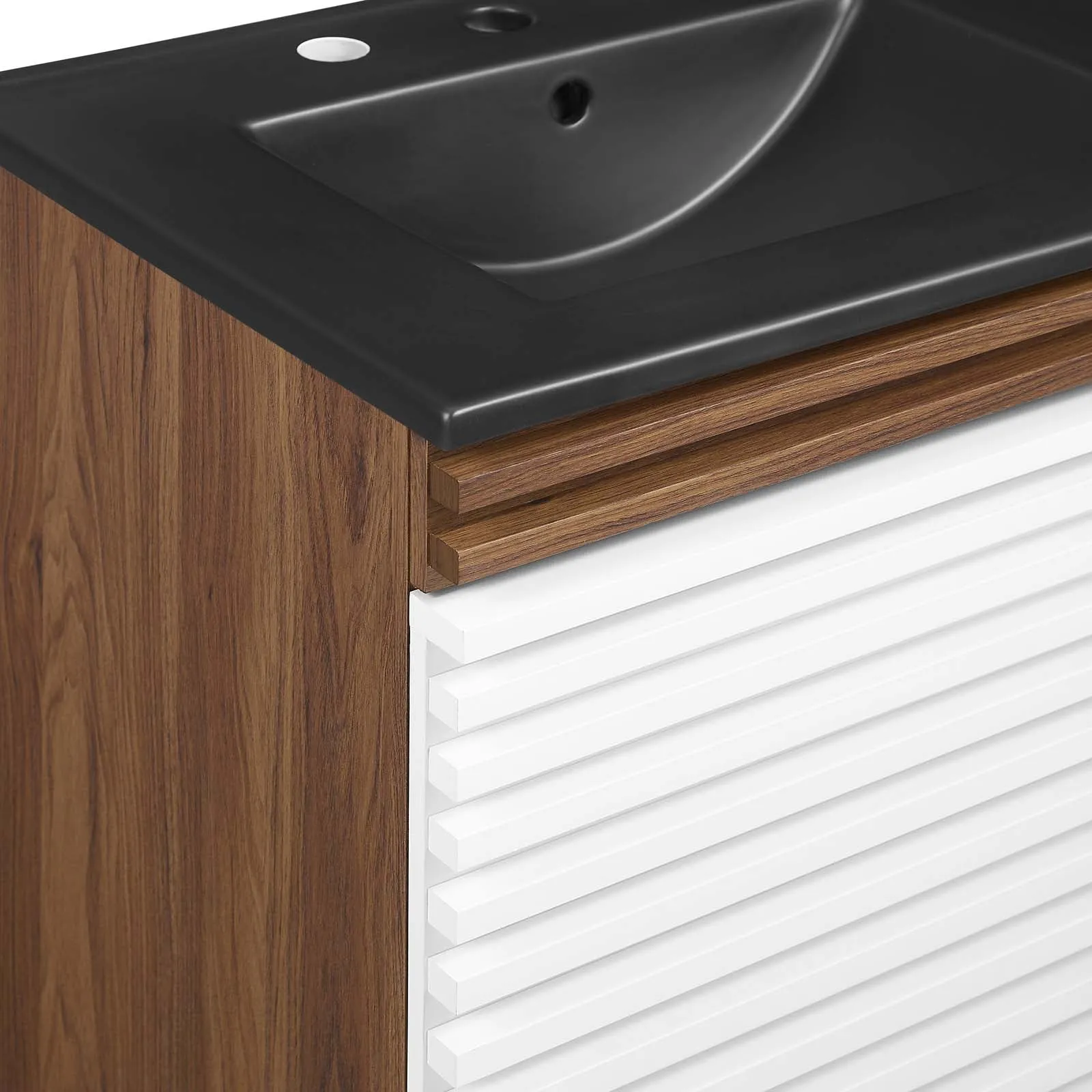 Render 48" Wall-Mount Bathroom Vanity White Walnut Black EEI-5802-WHI-WAL-BLK