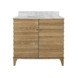 Rhodes Cerused Oak Bath Vanity by Worlds Away