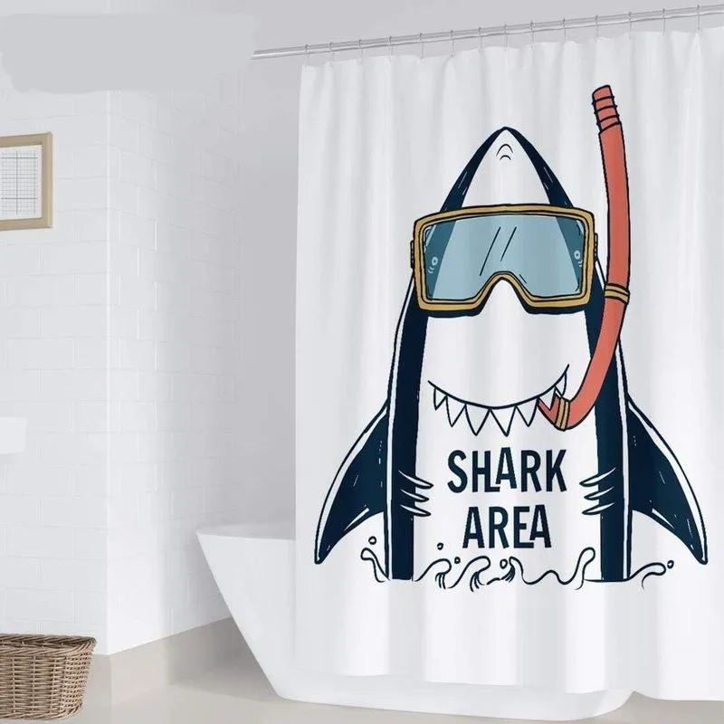 Shower Curtain: Shark Area