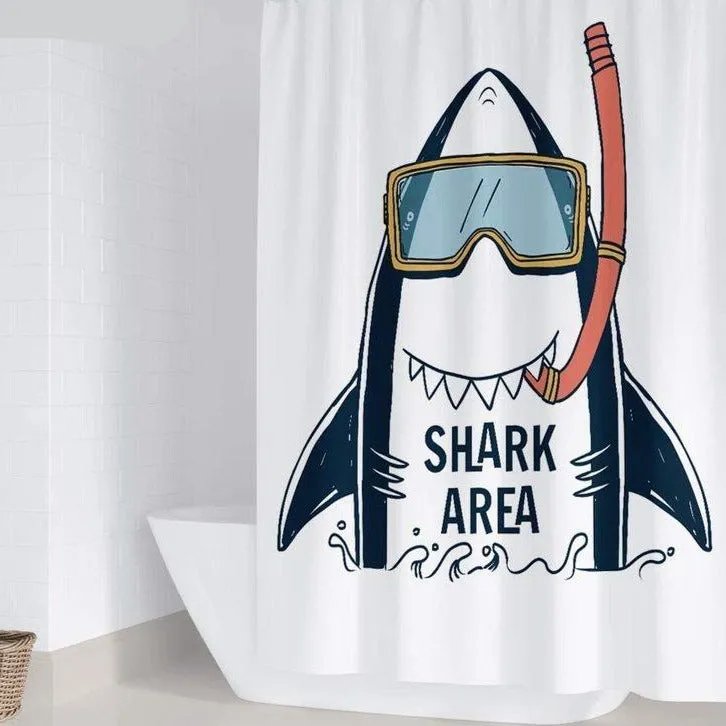 Shower Curtain: Shark Area