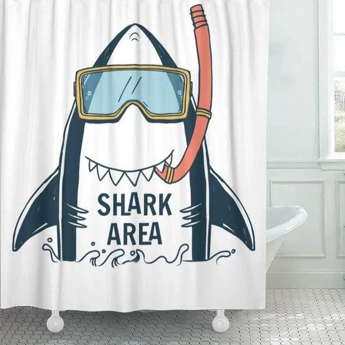 Shower Curtain: Shark Area