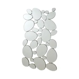 Silver Pebble - Shaped Decorative Mirror - 28.5"x 1" x 51.5"