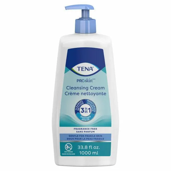 TENA ProSkin Cleansing Cream Rinse-Free Body Wash - Alternative to Soap and Water