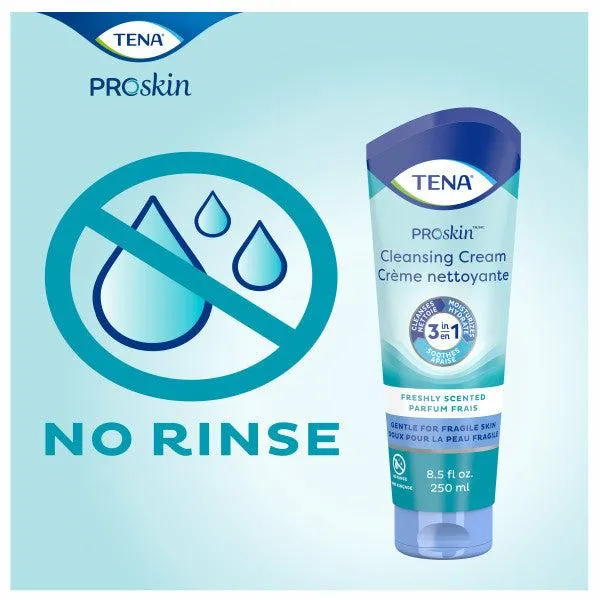 TENA ProSkin Cleansing Cream Rinse-Free Body Wash - Alternative to Soap and Water