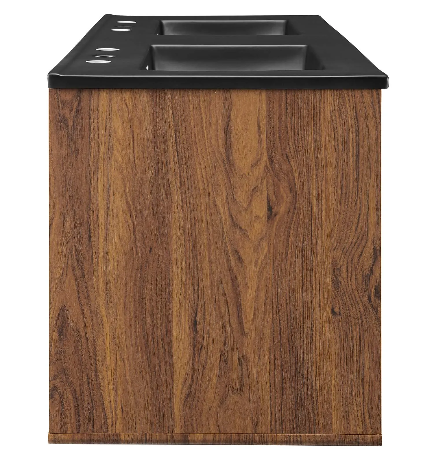 Transmit 48" Wall-Mount Bathroom Vanity Walnut Black EEI-5382-WAL-BLK