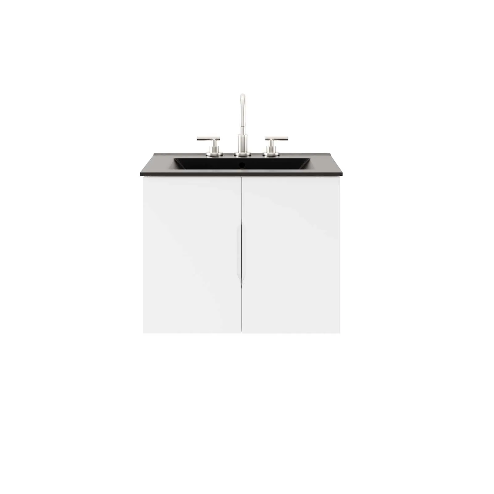 Vitality 24" Bathroom Vanity White Black EEI-5782-WHI-BLK