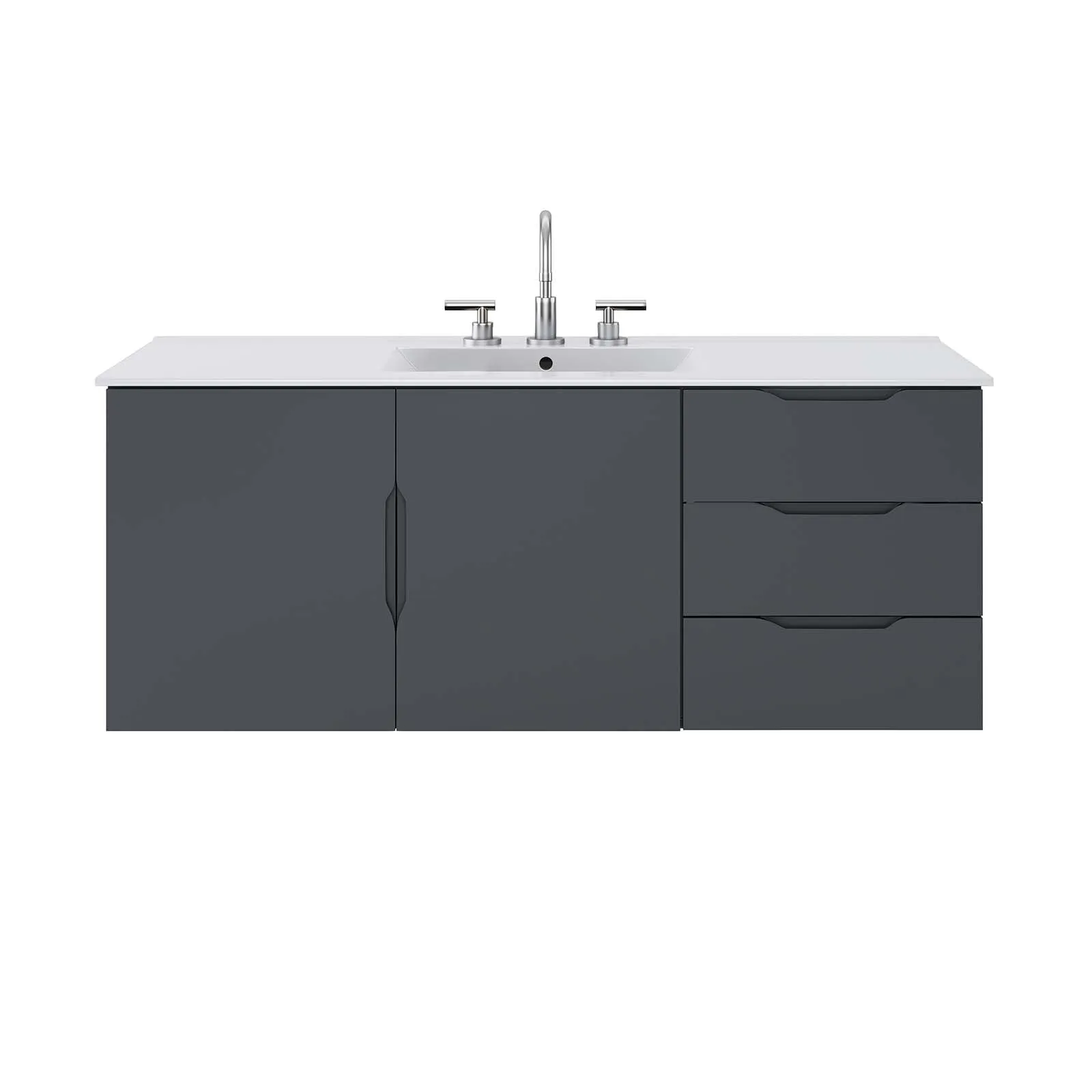 Vitality 48" Single Sink Bathroom Vanity Gray White EEI-5784-GRY-WHI